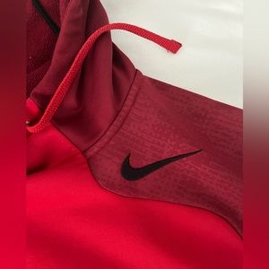 Red Nike Therma Fit Hoodie. Size Large.